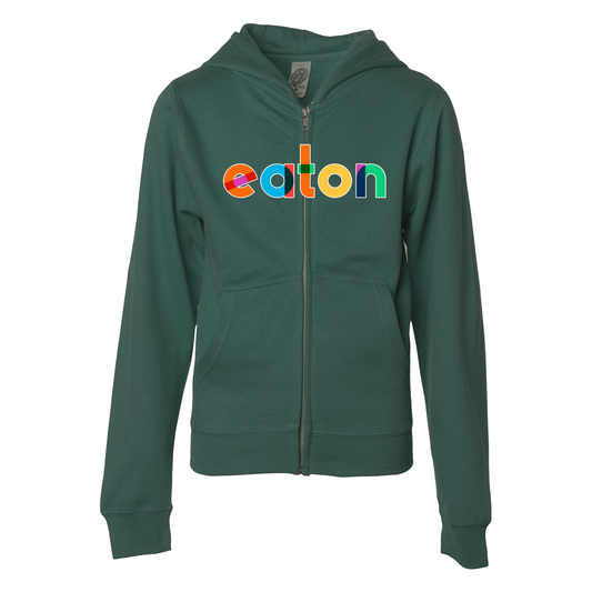 Rainbow Eaton Youth Zippered Hoodie