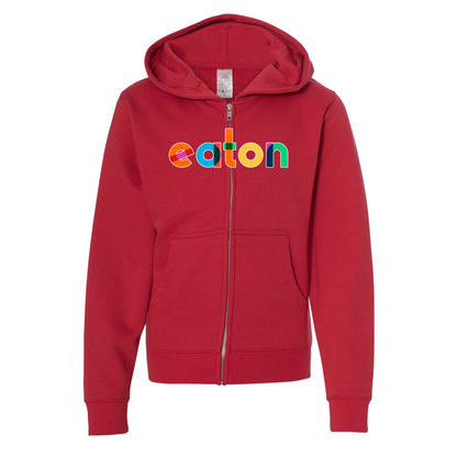 Rainbow Eaton Youth Zippered Hoodie